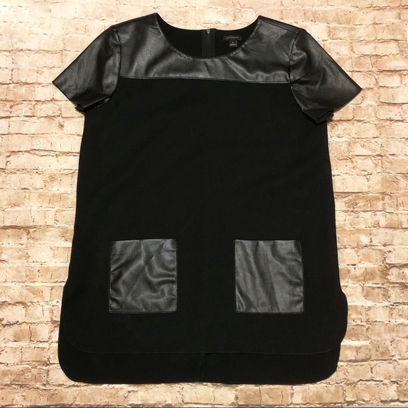 Ann Taylor Faux-Leather Trimmed Tunic - Picture 5 of 8